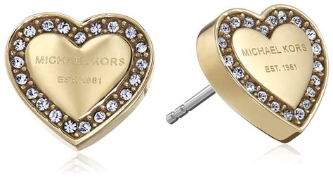 gold michael kors heart earrings|Michael Kors earrings clearance.